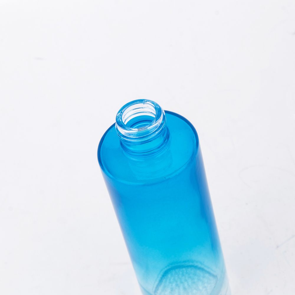 40ml 100ml 120ml blaue kosmetische Pumpflasche aus Glas