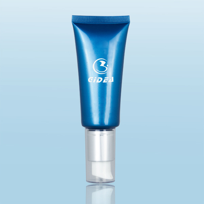 Blaue Airless-Pumpe leeres kosmetisches Rohr