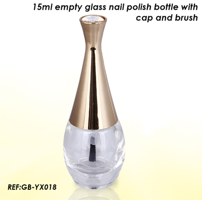 15ml einzigartiges Design Glas Nagellack Flasche mit Pinsel