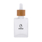 30ml quadratische, flache Glas-Kosmetikflasche mit Tropfflasche und Bambuskappe
