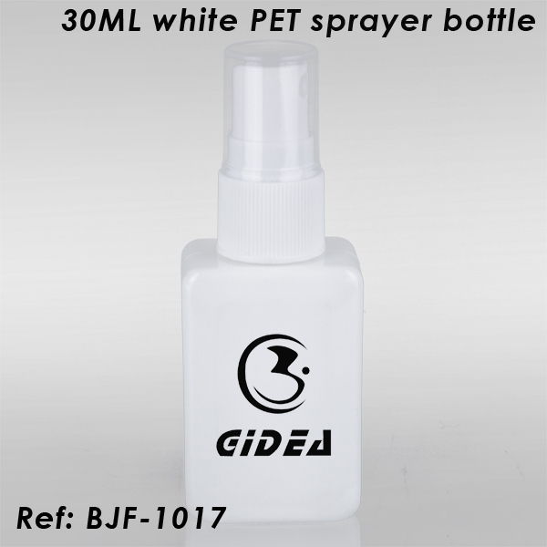Kleine quadratische PET-Plastikflaschen von 30 ml